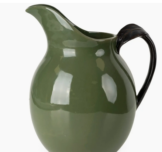 Olive Jug Reactive Glaze