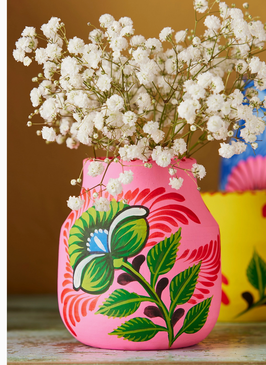 Handpainted Boyam Planter - Medium