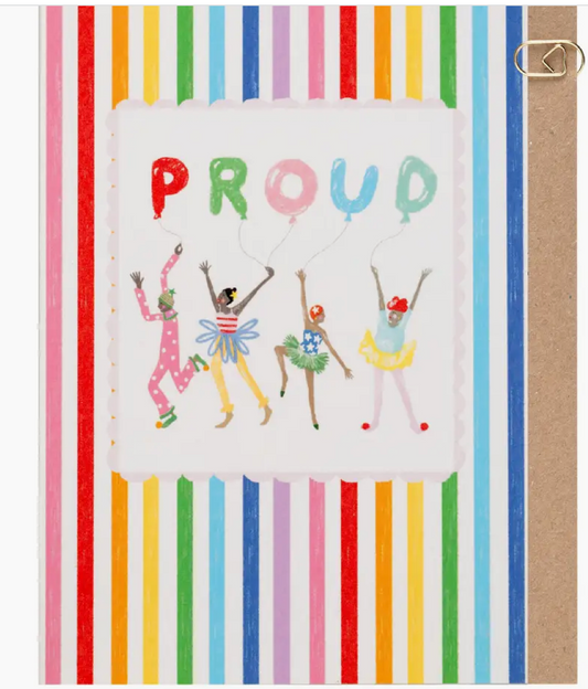 Rainbow Candy Stripe Proud Card