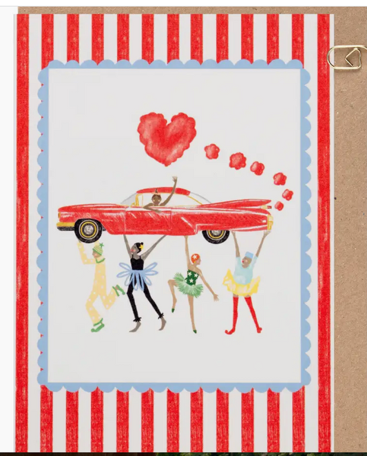 Red Candy Stipe Love Card