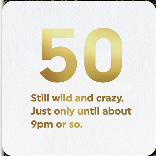 Milestone Birthday Card - 50 Wild and Crazy 50th