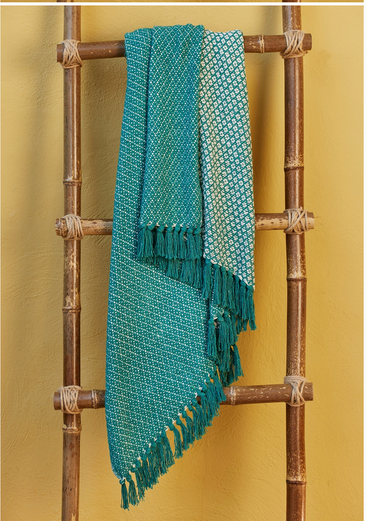 Rosalie Recycled Cotton Throw Green