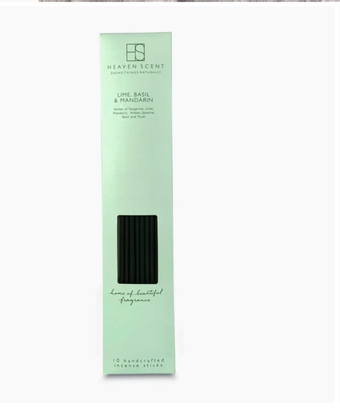 10 Lime, Basil & Mandarin Incense Sticks