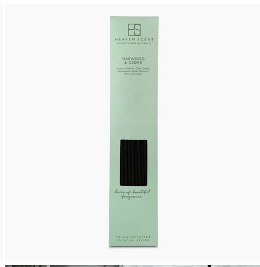 10 Oakwood & Cedar Incense Sticks