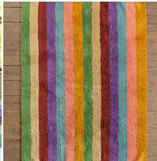 Beryl Striped Recycled Cotton Rug