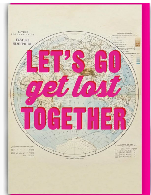 Bon Voyage Greeting Card - Lets Get Lost