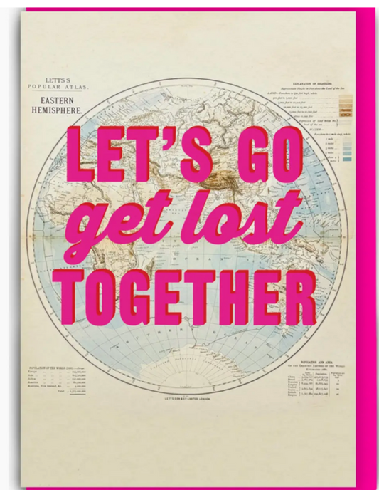 Bon Voyage Greeting Card - Lets Get Lost
