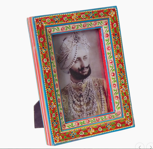 Floral Hand Painted Photo Frame