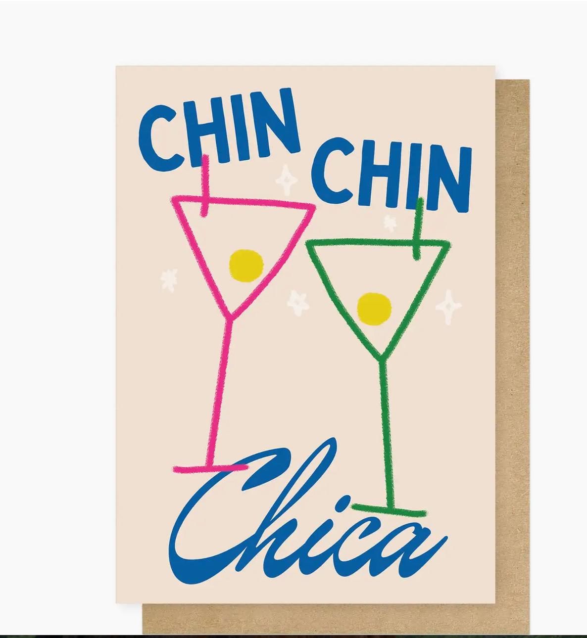 Chin Chin Greetings Card