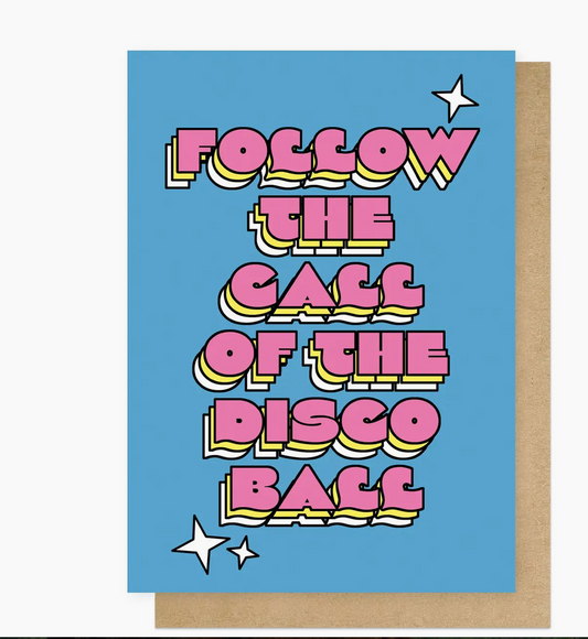 Disco Ball Greetings Card