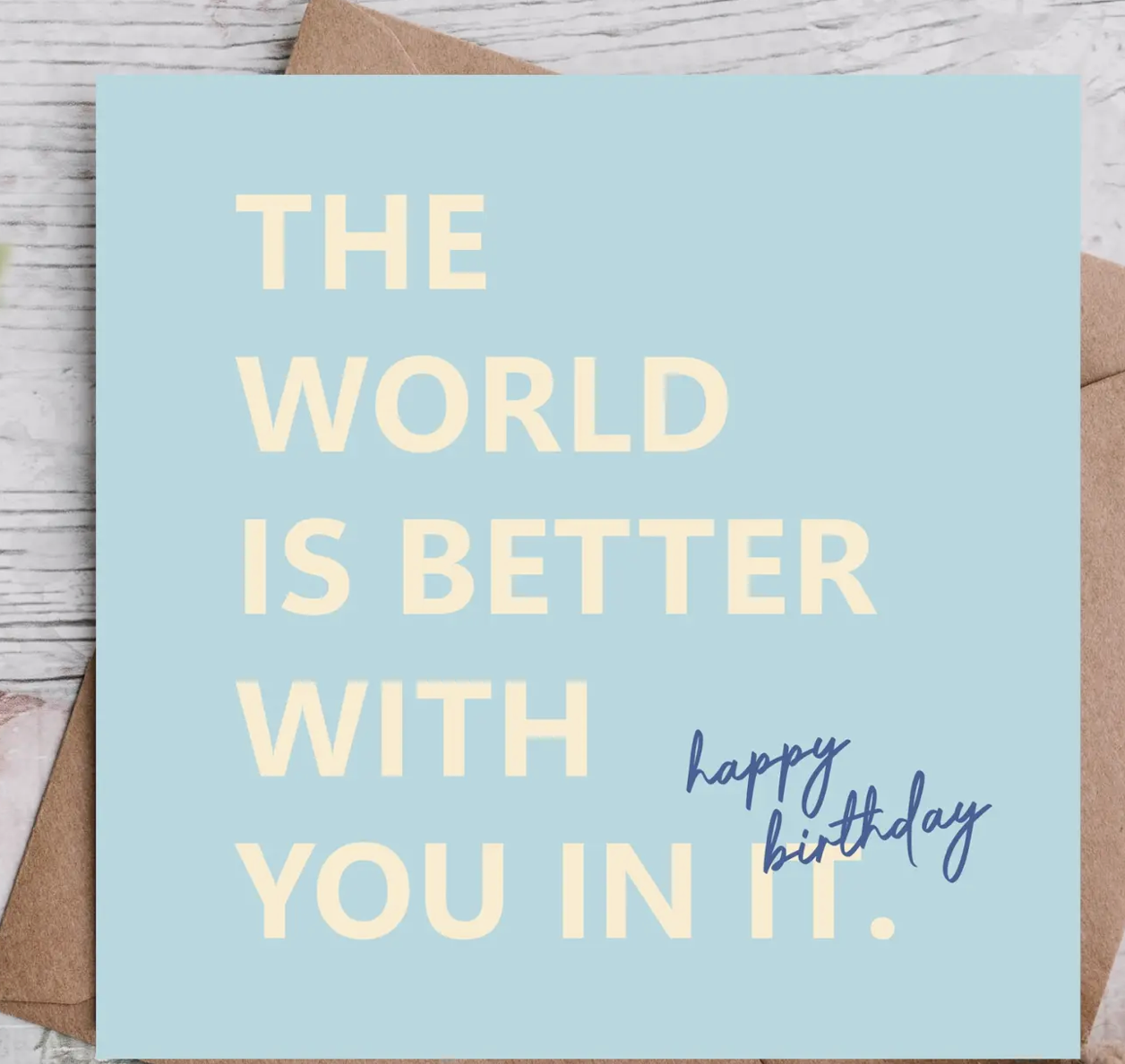 World Is Better with You Birthday Card