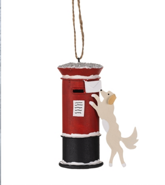 Posting Christmas Card Dog