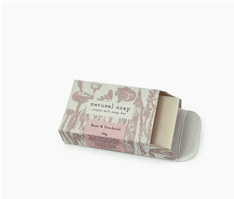 100g Palm Free Soap Rose & Patchouli