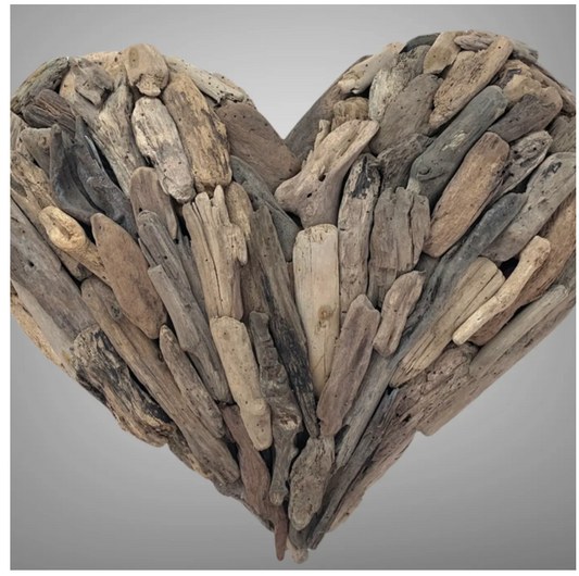Driftwood Heart Wall Plaque / Wall Art 60cm