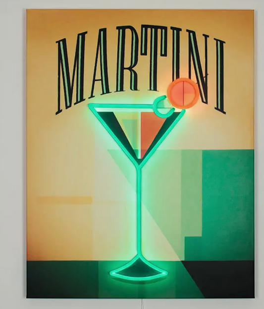 'martini' - Wall Painting (Led Neon)