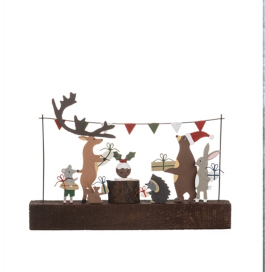Woodland Xmas Party Block