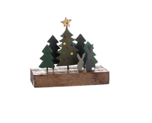 Rabbits with Christmas Tree