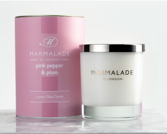 Pink Pepper & Plum Large Glass Candle