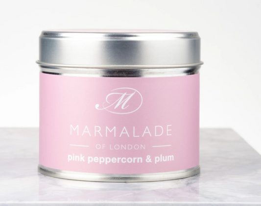 Pink Pepper & Plum Medium Tin Candle