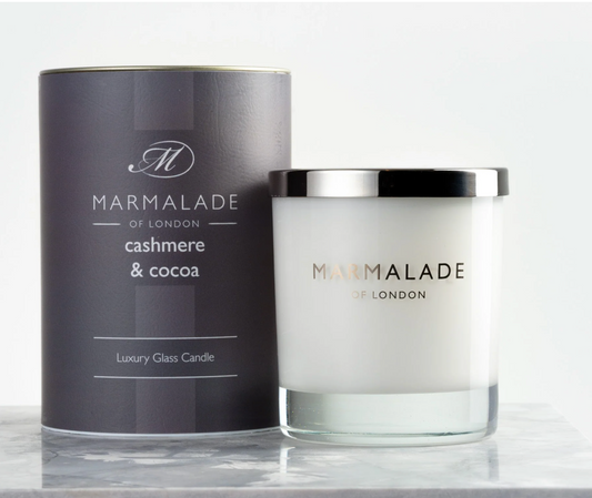 Cashmere & Cocoa Large Glass Candle Sale price