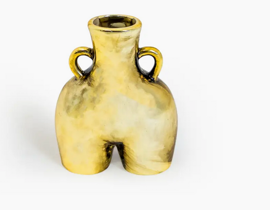 Antique Gold Small "Love Handles" Booty Vase