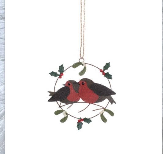 Pair of Robins in Ring