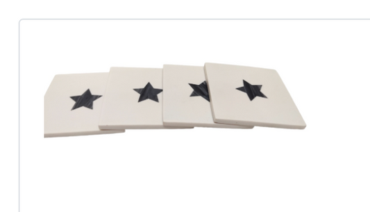 Coaster Set Of 4 With Star On It