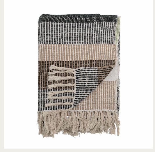 Isnel Throw, Brown, Recycled Cotton