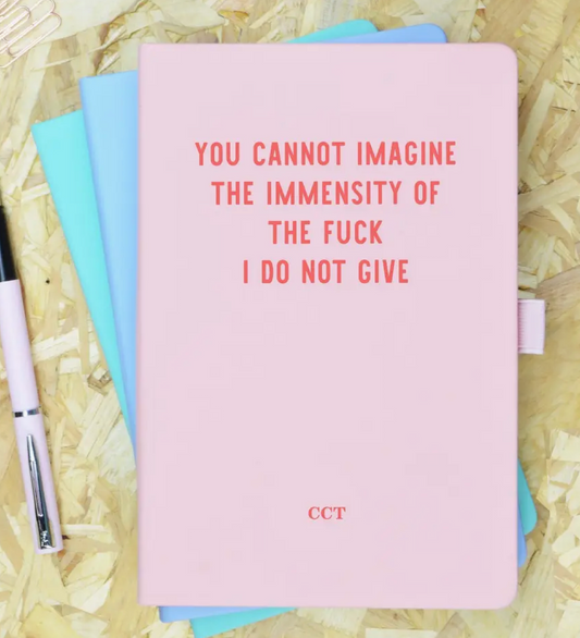 You Cannot Imagine the Immensity Pink & Red Personalised Notebook