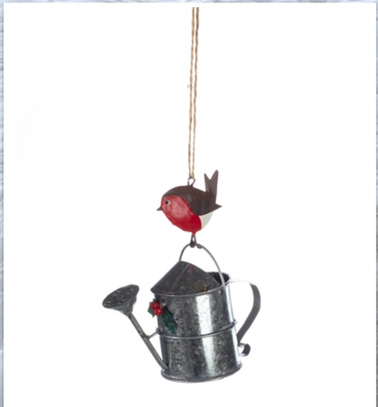Watering Can with Robin