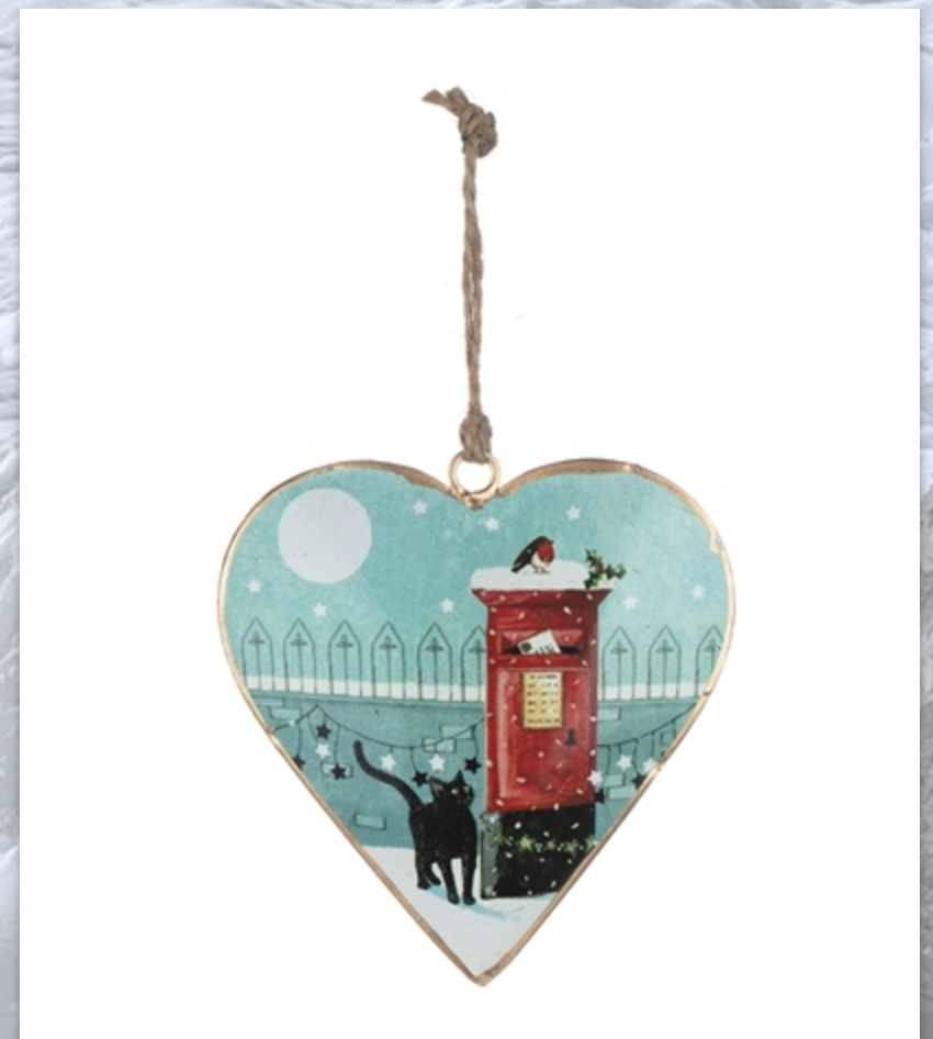 Heart with cat and postbox