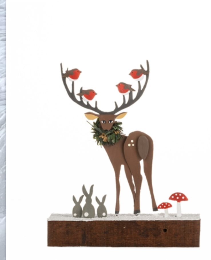 Robins On Antlers on Base