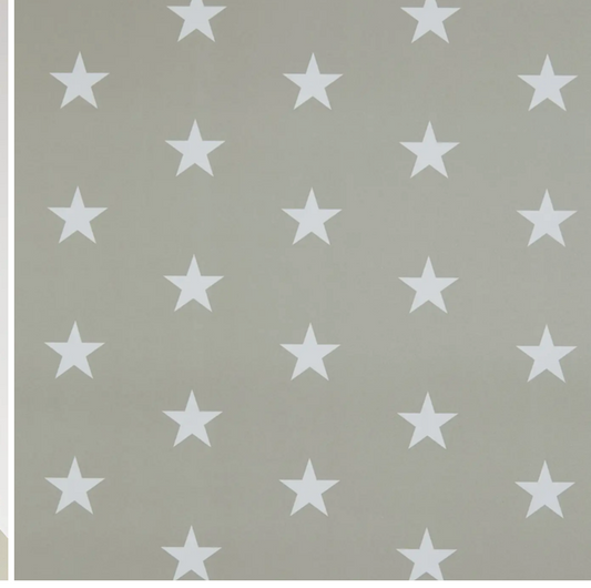Wrapping Paper  Dove Grey  Large Star