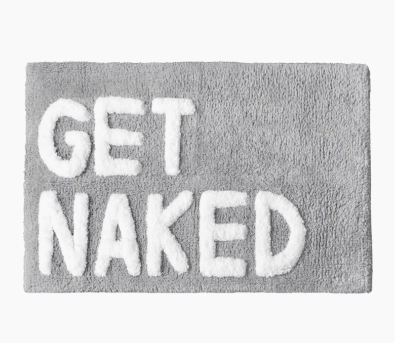 Get Naked Bath Mat - Non Slip Slogan Bathroom Rug