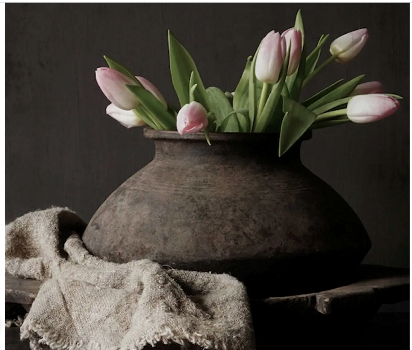 Wooden Pot Tulips Sign