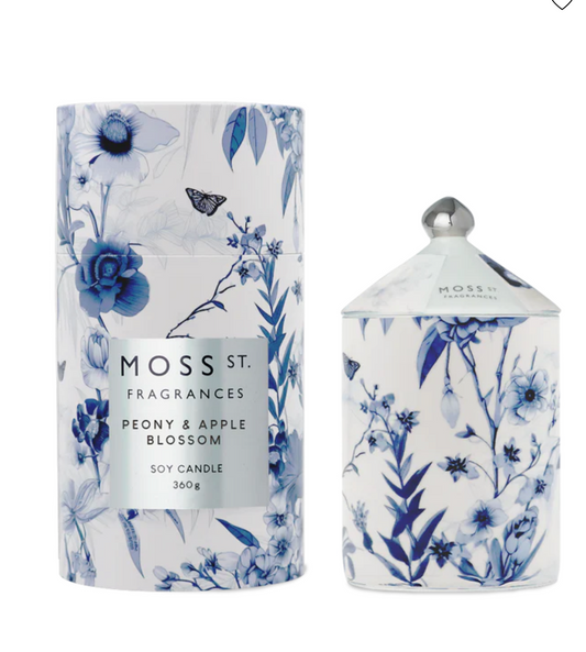 Peony & Apple Blossom Ceramic Candle 360g