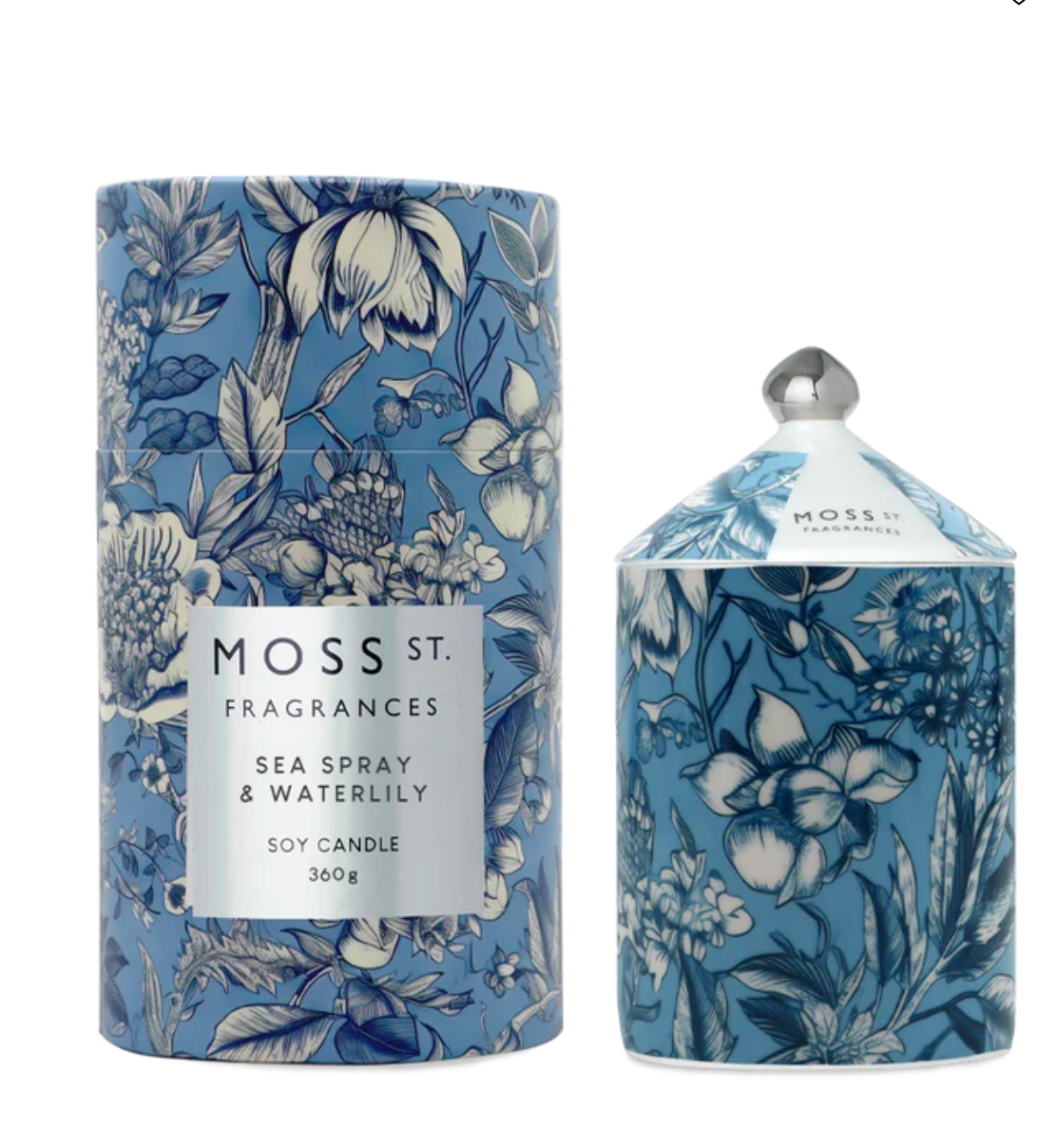 Sea Spray & Waterlily Ceramic Candle 360g