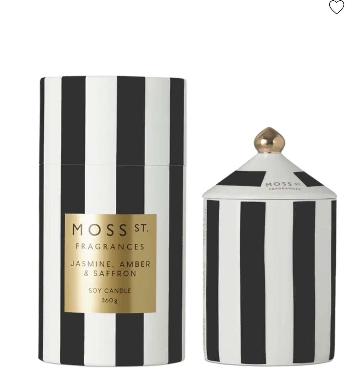 Jasmine, Amber & Saffron Ceramic Candle 360g