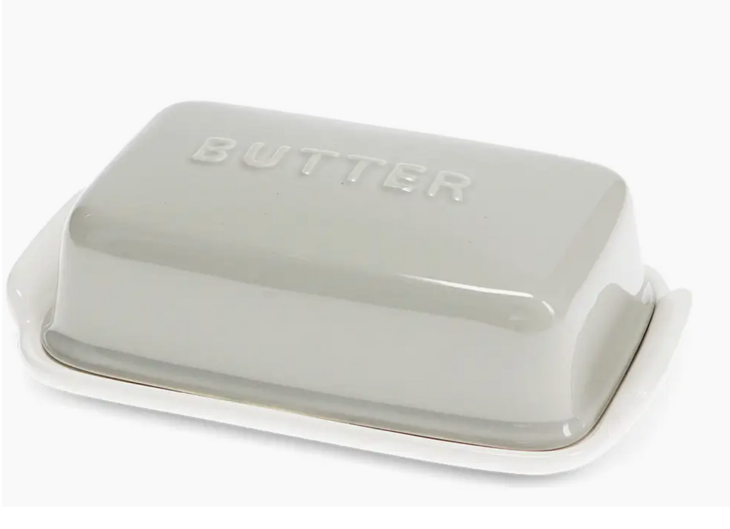 Ceramic Butter Dish - Grey
