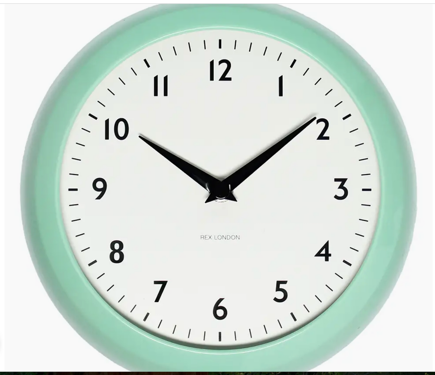 Retro Wall Clock - Mint Green