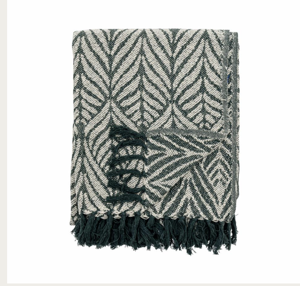 Ugento Throw, Green, Recycled Cotton