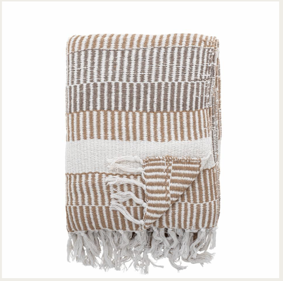 Isnel Throw, Nature, Recycled Cotton