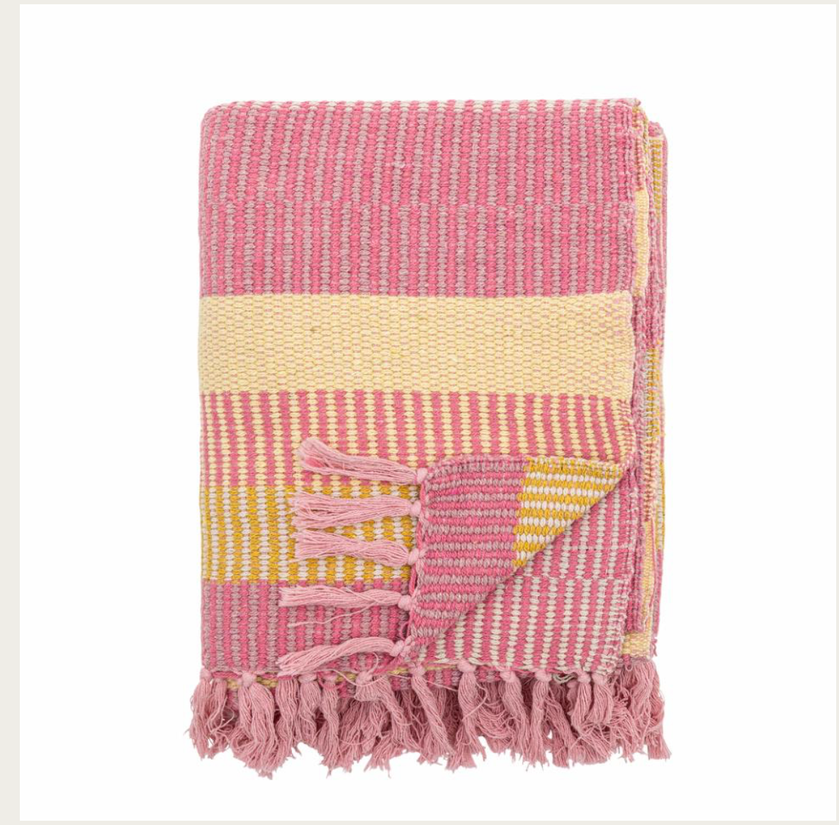 Isnel Throw, Pink, Recycled Cotton