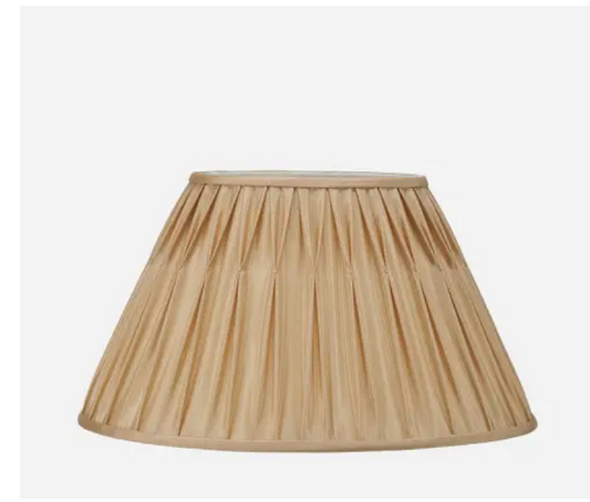 Garbo 45cm Gold Silk Mix Pinch Pleat Tapered Lampshade