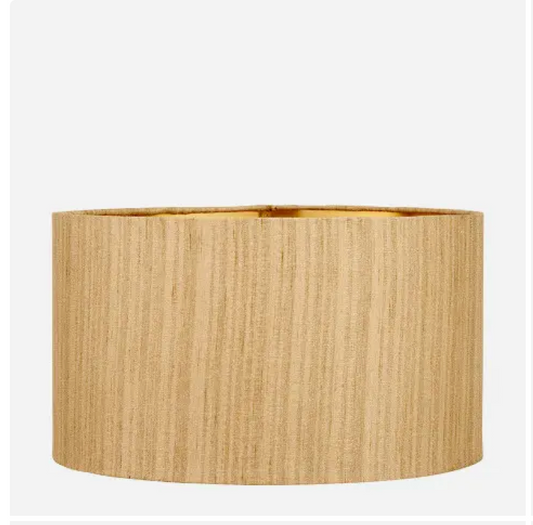Stellan 30cm Gold Silk Mix Cylinder Lampshade