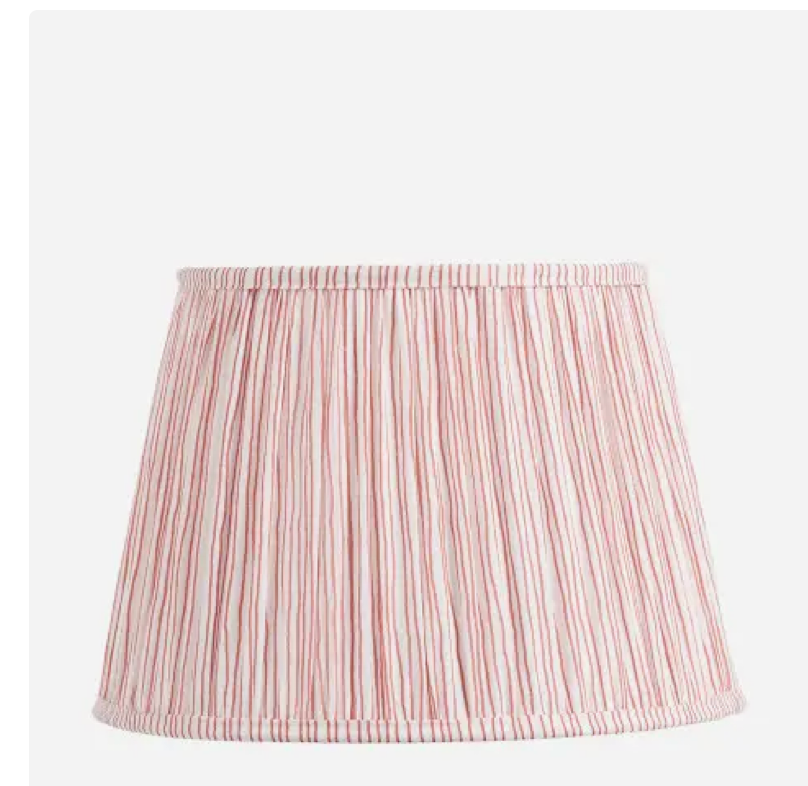 Thiago 40cm Cinnamon Stripe Mushroom Pleat Tapered Lampshade