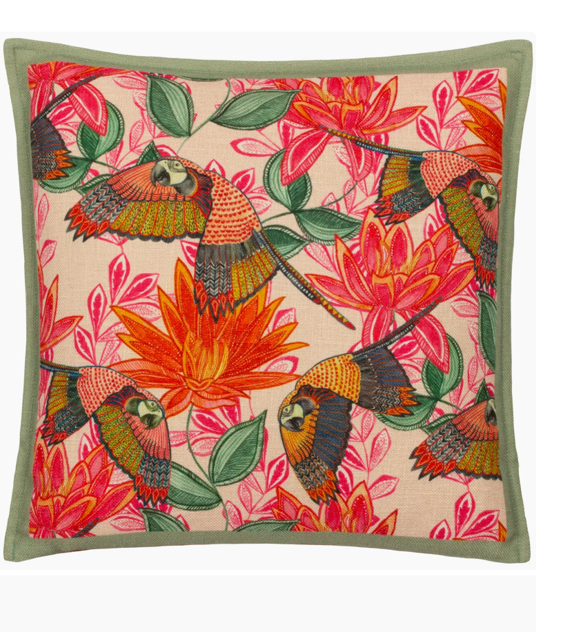 Iniko Parrots Tropical Cushion Multicolour