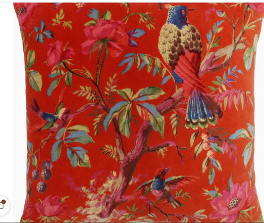 Paradise Velvet Cushion Orange