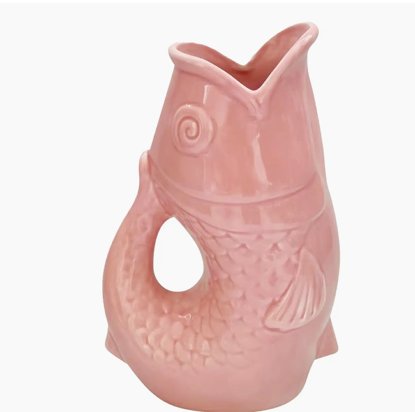Fish Pitcher Vase Gm Pink