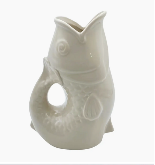 Fish Pitcher Vase Gm Sand
